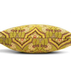 Turkish Fabric Pillow Cover 18x18, Pistaciho Green Boho Throw Pillow, Carnation Pattern Decorative Sofa Accent Ethnic Cushion