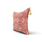 Turkish Fabric Pillow Cover 18x18, Pale Pink Boho Throw Pillow, Carnation Pattern Decorative Sofa Accent Ethnic Cushion Case
