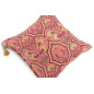 Turkish Fabric Pillow Cover 18x18, Pale Pink Boho Throw Pillow, Carnation Pattern Decorative Sofa Accent Ethnic Cushion Case
