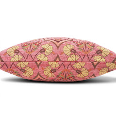 Turkish Fabric Pillow Cover 18x18, Pale Pink Boho Throw Pillow, Carnation Pattern Decorative Sofa Accent Ethnic Cushion Case