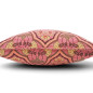Turkish Fabric Pillow Cover 18x18, Pale Pink Boho Throw Pillow, Carnation Pattern Decorative Sofa Accent Ethnic Cushion Case