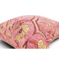 Turkish Fabric Pillow Cover 18x18, Pale Pink Boho Throw Pillow, Carnation Pattern Decorative Sofa Accent Ethnic Cushion Case