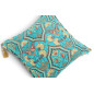 Turkish Fabric Pillow Cover 18x18, Turquoise Blue Boho Throw Pillow,Carnation Pattern Decorative Sofa Accent Ethnic Cushion Case Turkish Fabric Pillow Cover 18x18, Turquoise Blue Boho Throw Pillow,Carnation Pattern Decorative Sofa Accent Ethnic Cushion Case