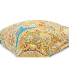 Turkish Fabric Pillow Cover 18x18, Boho Throw Pillow, Paysley Pattern Decorative Sofa Accent Ethnic Cushion Case Made in Turkey