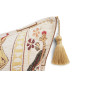 Turkish Fabric Pillow Cover 18x18, Beige Boho Throw Pillow, Dream Pattern Decorative Sofa Accent Ethnic Cushion Case