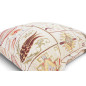 Turkish Fabric Pillow Cover 18x18, Beige Boho Throw Pillow, Dream Pattern Decorative Sofa Accent Ethnic Cushion Case