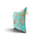Turkish Fabric Pillow Cover 18x18, Turquoise Blue Boho Throw Pillow, Dream Pattern Decorative Sofa Accent Ethnic Cushion Case Turkish Fabric Pillow Cover 18x18, Turquoise Blue Boho Throw Pillow, Dream Pattern Decorative Sofa Accent Ethnic Cushion Case