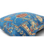 Turkish Fabric Pillow Cover 18x18, Royal Blue Boho Throw Pillow, Dream Pattern Decorative Sofa Accent Ethnic Cushion Case Turkish Fabric Pillow Cover 18x18, Royal Blue Boho Throw Pillow, Dream Pattern Decorative Sofa Accent Ethnic Cushion Case
