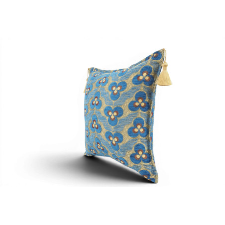 Fabric Pillow,Fabric Pillow 18x18,Navy Blue Tiger Eyes Pattern Turkish Fabric Pillow Cover,Decorative Accent and Throw Pillow