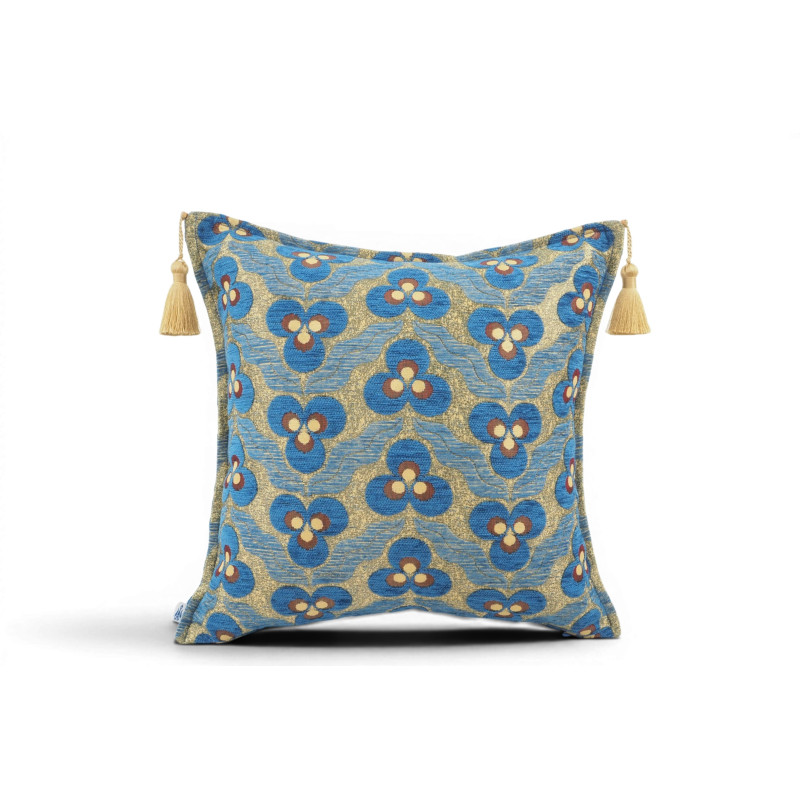 Turkish Fabric Pillow Cover 18x18, Royal Blue Boho Throw Pillow, Tiger Eyes Pattern Decorative Sofa Accent Ethnic Cushion Case Turkish Fabric Pillow Cover 18x18, Royal Blue Boho Throw Pillow, Tiger Eyes Pattern Decorative Sofa Accent Ethnic Cushion Case