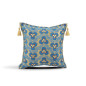 Turkish Fabric Pillow Cover 18x18, Royal Blue Boho Throw Pillow, Tiger Eyes Pattern Decorative Sofa Accent Ethnic Cushion Case Turkish Fabric Pillow Cover 18x18, Royal Blue Boho Throw Pillow, Tiger Eyes Pattern Decorative Sofa Accent Ethnic Cushion Case