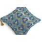 Turkish Fabric Pillow Cover 18x18, Royal Blue Boho Throw Pillow, Tiger Eyes Pattern Decorative Sofa Accent Ethnic Cushion Case Turkish Fabric Pillow Cover 18x18, Royal Blue Boho Throw Pillow, Tiger Eyes Pattern Decorative Sofa Accent Ethnic Cushion Case