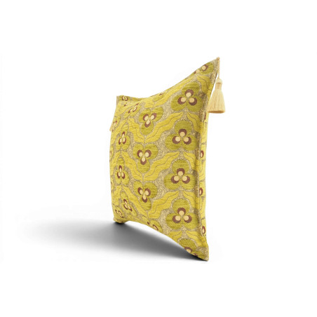 Fabric Pillow, Fabric Pillow 18x18, Pistachio Green Tiger Eyes Pattern Turkish Fabric Pillow Cover, Decorative and Throw Pillow