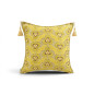Turkish Fabric Pillow Cover 18x18, Pistachio Green Boho Throw Pillow, Tiger Eyes Pattern Decorative Sofa Accent Ethnic Cushion