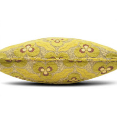 Turkish Fabric Pillow Cover 18x18, Pistachio Green Boho Throw Pillow, Tiger Eyes Pattern Decorative Sofa Accent Ethnic Cushion