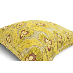 Turkish Fabric Pillow Cover 18x18, Pistachio Green Boho Throw Pillow, Tiger Eyes Pattern Decorative Sofa Accent Ethnic Cushion