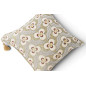 Turkish Fabric Pillow Cover 18x18, Beige Boho Throw Pillow, Tiger Eyes Pattern Decorative Sofa Accent Ethnic Cushion Case