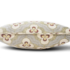 Turkish Fabric Pillow Cover 18x18, Beige Boho Throw Pillow, Tiger Eyes Pattern Decorative Sofa Accent Ethnic Cushion Case