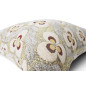 Turkish Fabric Pillow Cover 18x18, Beige Boho Throw Pillow, Tiger Eyes Pattern Decorative Sofa Accent Ethnic Cushion Case
