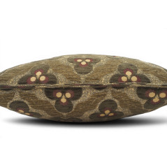 Turkish Fabric Pillow Cover 18x18, Moss Green Boho Throw Pillow, Tiger Eyes Pattern Decorative Sofa Accent Ethnic Cushion Case