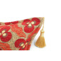 Turkish Fabric Pillow Cover 18x18, Red Boho Throw Pillow, Tiger Eyes Pattern Decorative Sofa Accent Ethnic Cushion Case
