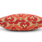 Turkish Fabric Pillow Cover 18x18, Red Boho Throw Pillow, Tiger Eyes Pattern Decorative Sofa Accent Ethnic Cushion Case