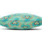 Turkish Fabric Pillow Cover 18x18, Turquoise Blue Boho Throw Pillow, Tiger Eyes Pattern Decorative Sofa Accent Ethnic Cushion Turkish Fabric Pillow Cover 18x18, Turquoise Blue Boho Throw Pillow, Tiger Eyes Pattern Decorative Sofa Accent Ethnic Cushion