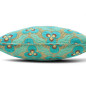 Turkish Fabric Pillow Cover 18x18, Turquoise Blue Boho Throw Pillow, Tiger Eyes Pattern Decorative Sofa Accent Ethnic Cushion Turkish Fabric Pillow Cover 18x18, Turquoise Blue Boho Throw Pillow, Tiger Eyes Pattern Decorative Sofa Accent Ethnic Cushion