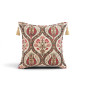 Turkish Fabric Pillow Cover 18x18, Beige Boho Throw Pillow, Morocco Tulip Pattern Decorative Sofa Accent Ethnic Cushion Case Turkish Fabric Pillow Cover 18x18, Beige Boho Throw Pillow, Morocco Tulip Pattern Decorative Sofa Accent Ethnic Cushion Case