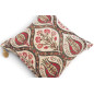 Turkish Fabric Pillow Cover 18x18, Beige Boho Throw Pillow, Morocco Tulip Pattern Decorative Sofa Accent Ethnic Cushion Case Turkish Fabric Pillow Cover 18x18, Beige Boho Throw Pillow, Morocco Tulip Pattern Decorative Sofa Accent Ethnic Cushion Case