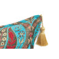 Turkish Fabric Pillow Cover 18x18, Turquoise Blue Boho Throw Pillow, Morocco Tulip Pattern Decorative Sofa Accent Ethnic Cushion Turkish Fabric Pillow Cover 18x18, Turquoise Blue Boho Throw Pillow, Morocco Tulip Pattern Decorative Sofa Accent Ethnic Cushion