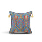 Turkish Fabric Pillow Cover 18x18, Royal Blue Boho Throw Pillow,Morocco Tulip Pattern Decorative Sofa Accent Ethnic Cushion Case Turkish Fabric Pillow Cover 18x18, Royal Blue Boho Throw Pillow,Morocco Tulip Pattern Decorative Sofa Accent Ethnic Cushion Case