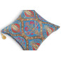 Turkish Fabric Pillow Cover 18x18, Royal Blue Boho Throw Pillow,Morocco Tulip Pattern Decorative Sofa Accent Ethnic Cushion Case Turkish Fabric Pillow Cover 18x18, Royal Blue Boho Throw Pillow,Morocco Tulip Pattern Decorative Sofa Accent Ethnic Cushion Case