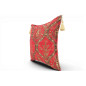 Turkish Fabric Pillow Cover 18x18, Red Boho Throw Pillow, Morocco Tulip Pattern Decorative Sofa Accent Ethnic Cushion Case Turkish Fabric Pillow Cover 18x18, Red Boho Throw Pillow, Morocco Tulip Pattern Decorative Sofa Accent Ethnic Cushion Case
