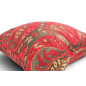Turkish Fabric Pillow Cover 18x18, Red Boho Throw Pillow, Morocco Tulip Pattern Decorative Sofa Accent Ethnic Cushion Case Turkish Fabric Pillow Cover 18x18, Red Boho Throw Pillow, Morocco Tulip Pattern Decorative Sofa Accent Ethnic Cushion Case