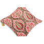 Turkish Fabric Pillow Cover 18x18, Pale Pink Boho Throw Pillow, Morocco Tulip Pattern Decorative Sofa Accent Ethnic Cushion Case