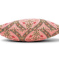 Turkish Fabric Pillow Cover 18x18, Pale Pink Boho Throw Pillow, Morocco Tulip Pattern Decorative Sofa Accent Ethnic Cushion Case