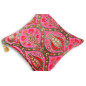 Turkish Fabric Pillow Cover 18x18, Mazenda Pink Boho Throw Pillow, Morocco Tulip Pattern Decorative Sofa Accent Ethnic Cushion Turkish Fabric Pillow Cover 18x18, Mazenda Pink Boho Throw Pillow, Morocco Tulip Pattern Decorative Sofa Accent Ethnic Cushion