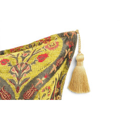 Turkish Fabric Pillow Cover 18x18, Pistachio Green Boho Throw Pillow,Morocco Tulip Pattern Decorative Sofa Accent Ethnic Cushion