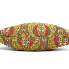 Turkish Fabric Pillow Cover 18x18, Pistachio Green Boho Throw Pillow,Morocco Tulip Pattern Decorative Sofa Accent Ethnic Cushion