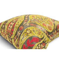 Turkish Fabric Pillow Cover 18x18, Pistachio Green Boho Throw Pillow,Morocco Tulip Pattern Decorative Sofa Accent Ethnic Cushion