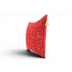 Fabric Pillow, Fabric Pillow 18x18, Red Arabian NIght Pattern Turkish Fabric Pillow Cover, Decorative Accent and Throw Pillow
