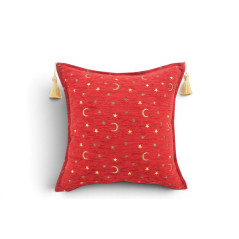 Fabric Pillow, Fabric Pillow 18x18, Red Arabian NIght Pattern Turkish Fabric Pillow Cover, Decorative Accent and Throw Pillow
