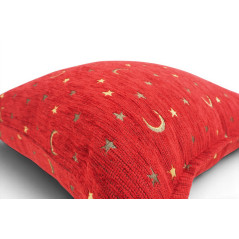 Turkish Fabric Pillow Cover 18x18, Red Boho Throw Pillow, Arabian Night Pattern Decorative Sofa Accent Ethnic Cushion Case