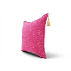 Fabric Pillow,Fabric Pillow 18x18,Mazenda Pink Arabian NIght Pattern Turkish Fabric Pillow Cover,Decorative and Throw Pillow