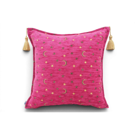 Fabric Pillow,Fabric Pillow 18x18,Mazenda Pink Arabian NIght Pattern Turkish Fabric Pillow Cover,Decorative and Throw Pillow