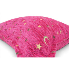 Turkish Fabric Pillow Cover 18x18, Mazenda Pink Boho Throw Pillow, Arabian Night Pattern Decorative Sofa Accent Ethnic Cushion