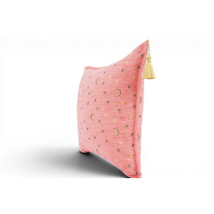 Fabric Pillow, Fabric Pillow 18x18, Pale Pink Arabian NIght Pattern Turkish Fabric Pillow Cover, Decorative Accent and Throw Pil