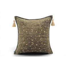 Fabric Pillow, Fabric Pillow 18x18, Moss Green Arabian NIght Pattern Turkish Fabric Pillow Cover, Decorative and Throw Pillow